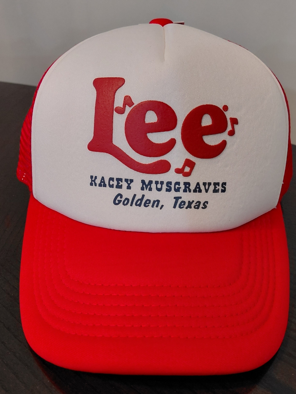 Lee Kacey Musgraves Red & White Foam Trucker Hat